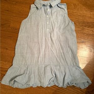 Amazon brand sleeveless chambray linen shirt dress